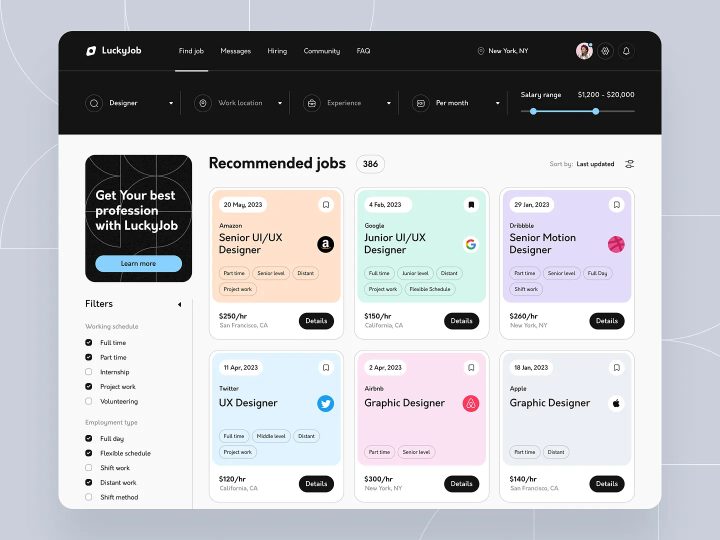 Innovative Search Result Examples for Job Platforms