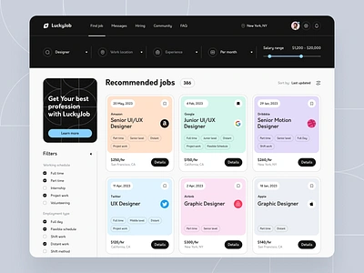 Job Search Platform design hiring job application job finder job listing job portal platform portal recruitment ui ux web website