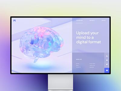 Upload Your Mind - Live Forever 3d animation blender brain cloud design mind product design sci fi storage ui ui design upload web design xdr