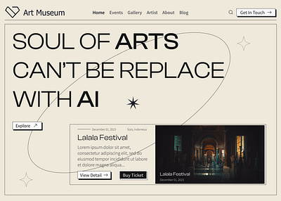 Museum Website Concept landing page ui website