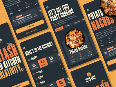 Lefto Chef App Concept app app design branding colors cooking design food glucode mobile recipe sustainability typography ui ux