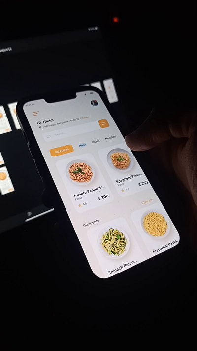 Food delivery app concept animation app figma ui ux