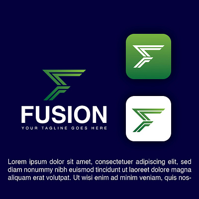 Fusion Logo design branding des design graphic design illustration logo motion graphics typography vector