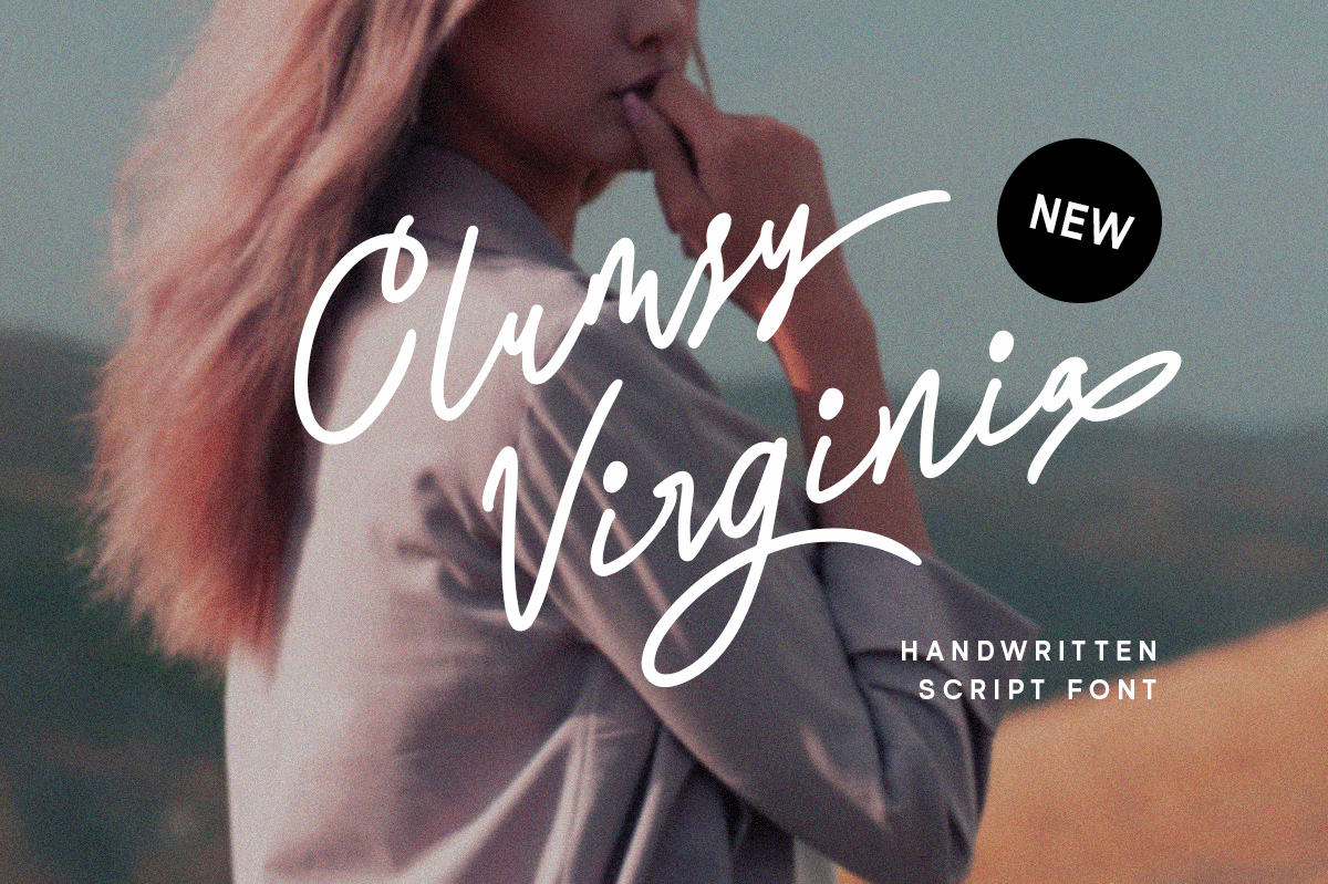 Clumsy Virginia – Handwritten Script Font freebies simple