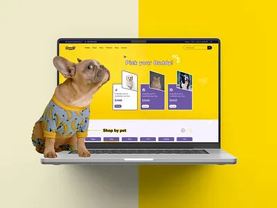 Pet Store Landing Page animal care cute design dog ecommerce fashion landing page modern pet pet care pet food pet store petshop puppy shop store ui ux web website