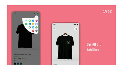 Social Share app dailyui day 010 design figma social share ui uiux