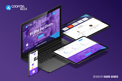 Croatia Tech Website design graphic design illustration landing page design ui