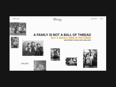 The genealogical tree website landing page design family landing page ui ux website