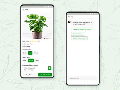 Chat Feature - App Screens android app app design daily ui freelance mobile app plant app product design ui ui design uiux user experience ux ux design