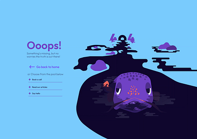 404 Error Page⤵ 3d 404 adobephotoshop animation apps branding character design designer digital illustration error page figma illustration logo ui uiux web design web designer