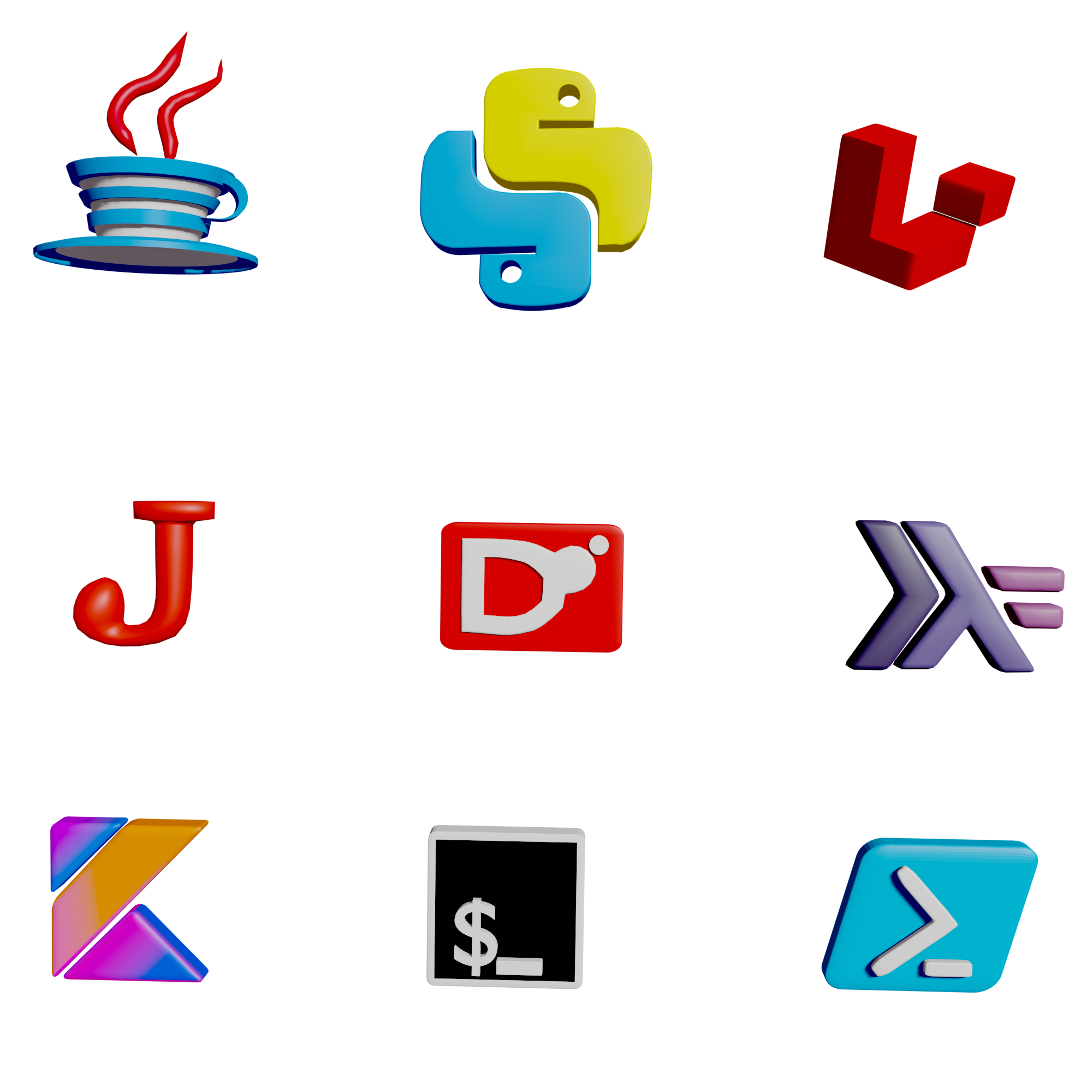 3D logo programming asset by Farhan Roif on Dribbble