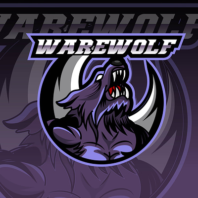 Warewolf Logo Esport art branding caricature design division e sport logo esport esport team gamer gaming illustration legend logo mythology squad team vector warewolf
