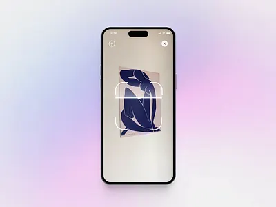 Art Recognition App Concept app app design art artwork design graphic design mobile app mobile app design mobile design mobile ui motion motion design motion graphics ui ui design ui ux uiux ux