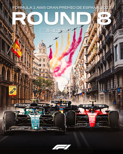 ROUND 8 | SPAIN GRAND PRIX artwork design digital f1 grandprix graphic design motorsport photoshop poster posterdesign print