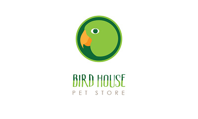 Bird House Minimalist Logo bird house clean custom logo logo minimalist logo parrot logo