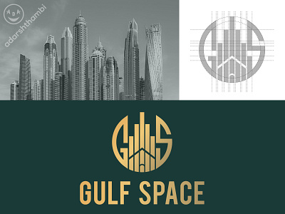 Logo design for Gulf Space brand identity branding brandmark builder logo building logo construction logo gd graphic design gs logo gulf gulf space illustration lettermark logo logo designer logo designer india logo designer kerala logo inspiration logomark vector