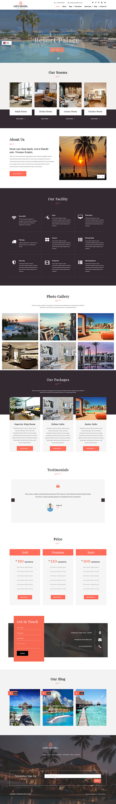 Hotel Website design graphic design ui ux website wordpress