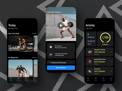 Creator Fitness App Design app design art direction design fitness mobile design mobile screen product design sports ui ui design uiux design userexperience