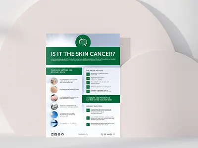 SKIN CANCER AWARENESS BROCHURE FOR CENTRUM MEDYCZNE DAMIANA advertisement aestethicmedicine brochure dermatology healthcare hospital leaflet poster