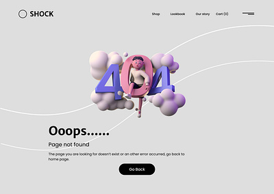 404 Erorr Landing Page 3d 404 branding design erorr error page graphic design illustration landing page logo ui ux vector web page design