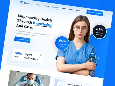 Medico - Medical website cleaning corporate creative dashboard design html medical minimal mobile app nonprofit uiux design user interface design webapp webflow website wordpress