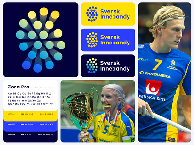 Logo Design for Sweden National Floorball Team activity brand branding circles floorbal icon letter lifestyle logo modern monogram national s smart sport sweeden team timeless