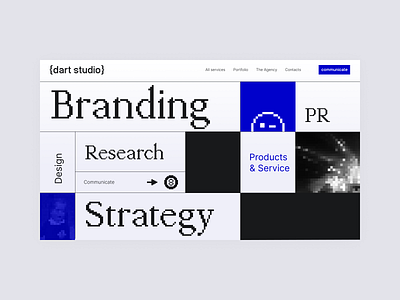 strategy black blue branding clean homepage simple ui voit white xandovoit