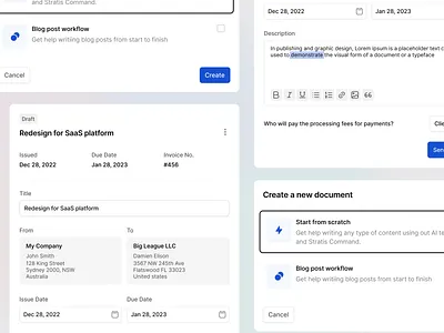 Stratis UI - Misc components app clean components design details interface manage minimal modals overlay product project select selector settings ui ui design ux ux design