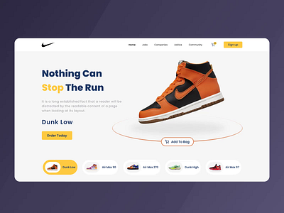 Nike - Sneaker Store website animation nike animation nike shoes nike shoes web ui shoes animation shoes design shoes ui shoes web design web ui