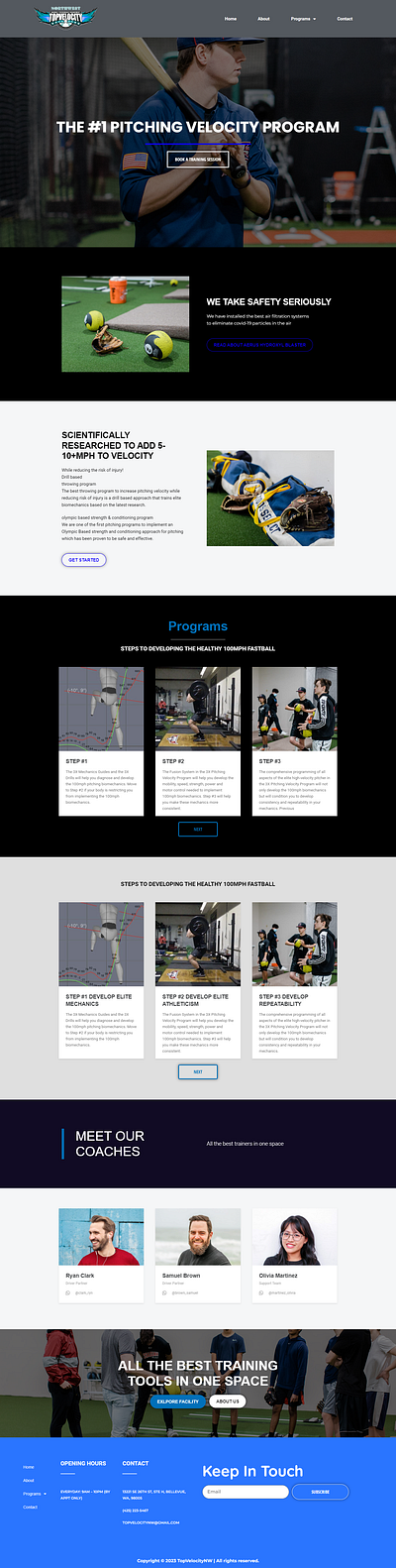 Sporting Program Wordpress Website branding graphic design sport website sporting ui website website redesign wordpress