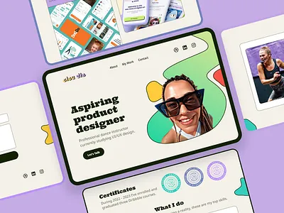 Claudia Ghera - Landing Page ✨ branding cartoon cv flat header hero hero header home page homepage illustration landing landing page logo personal website portfolio resume typography ui ux website