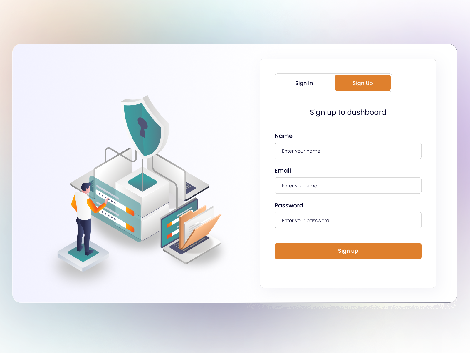 Dashboard Sign-Up Page Design blockchain ui design branding design graphic design illustration landing page landing page ui logo sign in sign up ui ui design ui ux ux web design web sign web sign in web sign up website design