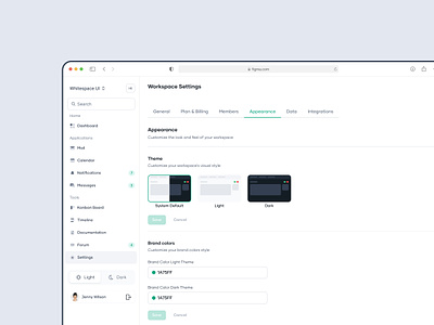 SaaS Settings page UI - Whitespace UI #19 dark mode design hero image homepage illustration logo settings settings page settings page ui settings ui ui ui design ux design web design