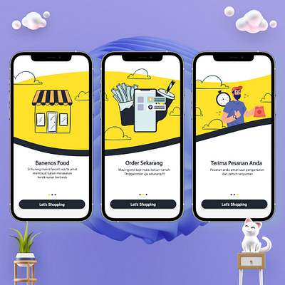 Banenos App — Food Delivery🌭 3d animation app design branding design design uiux graphic design illustration logo mobile design mobile ui modern motion graphics typography ui uidesign uiux ux vector