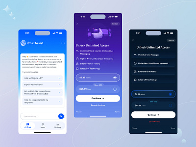 ChatAssist - AI Chat Bot Mobile App ai assistant ai bot ai chat bot artificial intelligence assistant bot bot gpt chat app chat bot chatbot conversation conversational dashboard interaction messenger mobile mobile design product design prompt siri