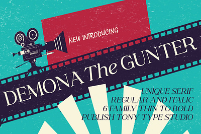 DEMONA The GUNTER alternative design display elegant font fontdesign modern retro serif type typography