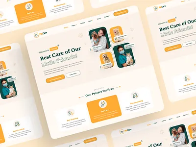 Pet Care Website 🐶 agileinfoways design landingpage layout pet care pet website ui user interface