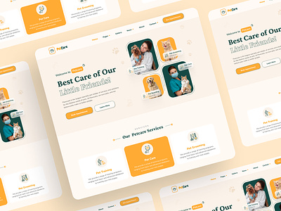 Pet Care Website 🐶 agileinfoways design landingpage layout pet care pet website ui user interface