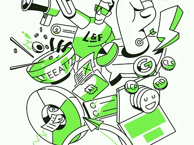 List & Found – Digital Marketing ai brand character design digital energy food google icon illustration james oconnell lines links logo marketing results search tech ui ux