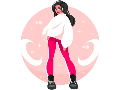 Dancing girl beautiful beauty celebration dance dancer dancing fashion girl illustration lady party pretty vector woman