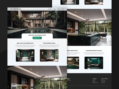 Nova Nest Realty - Your Trusted Partner in Luxury Real Estate brand identity figma graphic design poppins real estate realty ui ui design ux ux design web design website