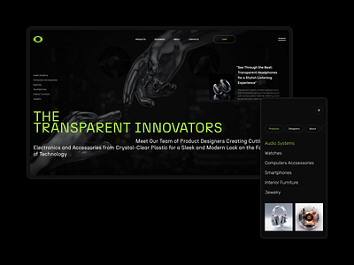 Transparent Innovators 3d clean dark design desktop flat glass grid illustration interface mobile ui ux web webdesign