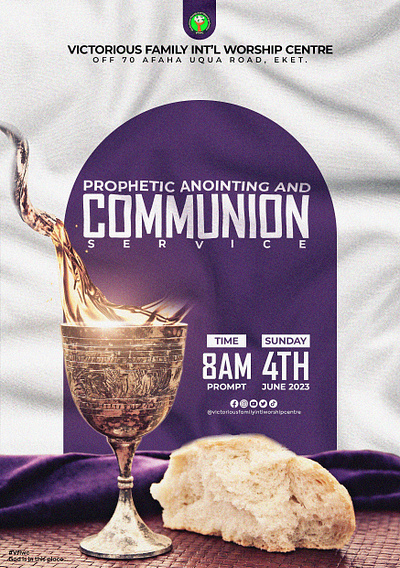 Communion Church Service Flyer design graphic design illustration vector
