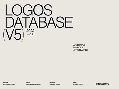 Logos Database (V5) 2022-23 behance brand branding graphicdesign letter marks lettermark lettermark design logo logo collection logo design logodesign logofolio logotipo logotype logotype design logotypes mark mark design marks symbol