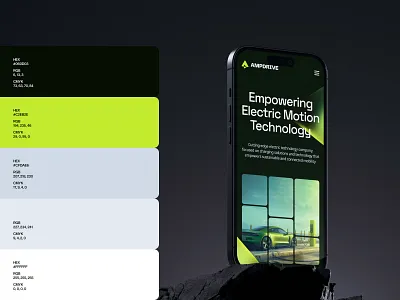 Ampdrive — Mobile app charging design system electric vehicle homepage mobile responsive ui ux website