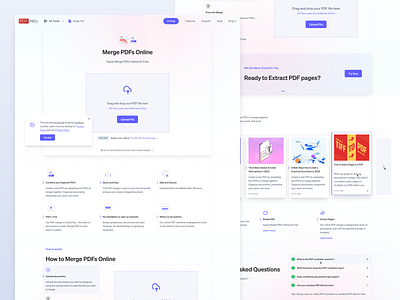 Merge PDFs Online Tool by Tarasov on Dribbble