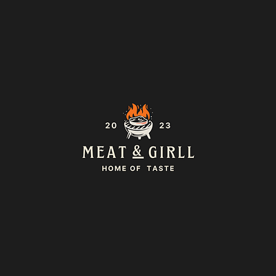 meat&grill brand branding design food icon iconic identity illustration logo logotype restaurant ui