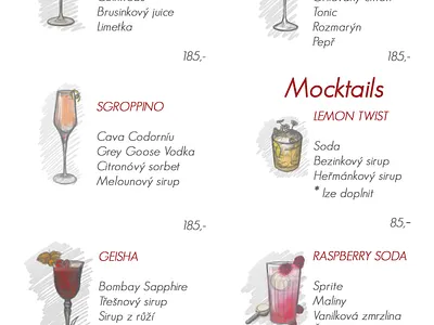 Illustrated Drink Menu for MORI