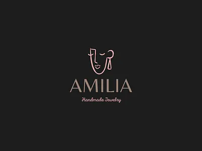 Amalia handmade jewelry logo brand branding design handmade icon iconic identity jewelry logo logo logotype personal logo