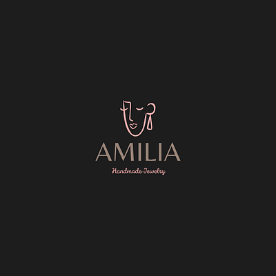 Amalia handmade jewelry logo brand branding design handmade icon iconic identity jewelry logo logo logotype personal logo